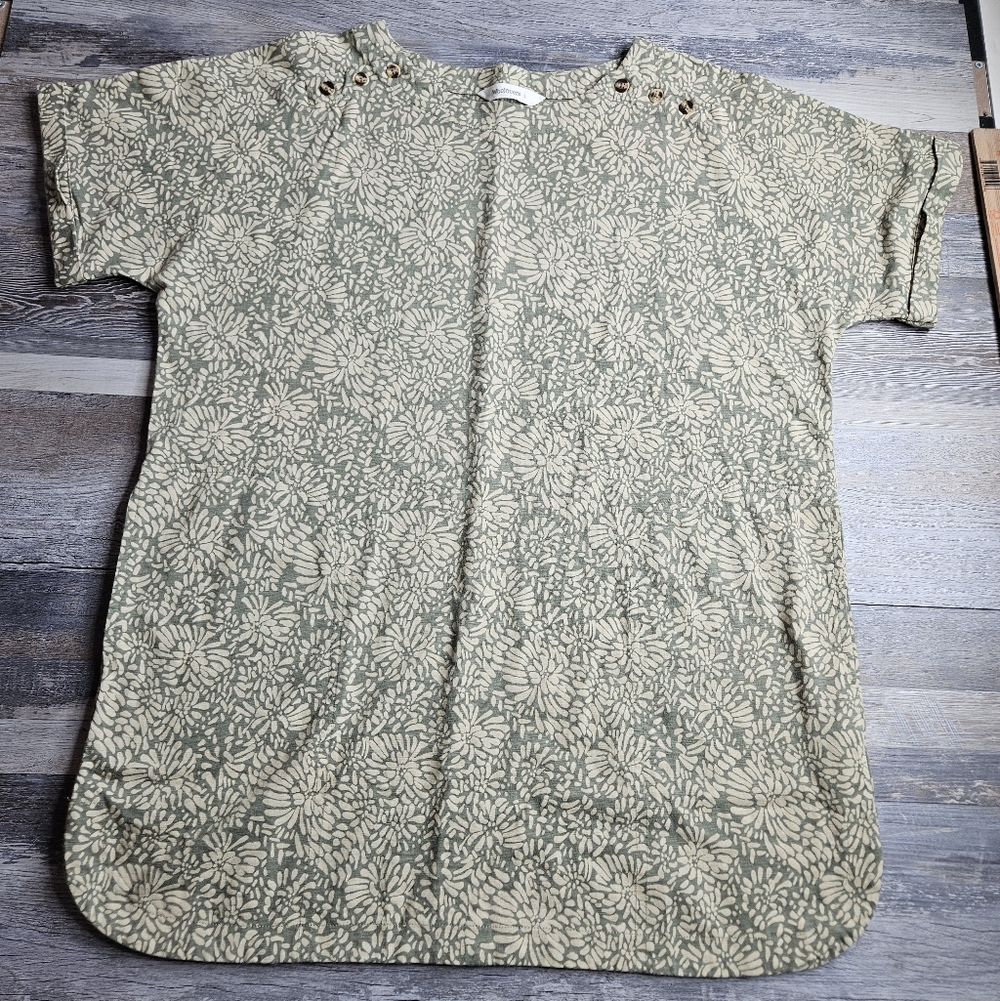 WoolOvers Women's Large Organic Cotton Top Tunic Style